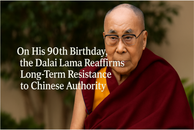 في عيد ميلاده التسعين، الدالاي لاما يؤكد مقاومته الطويلة للسلطة الصينية